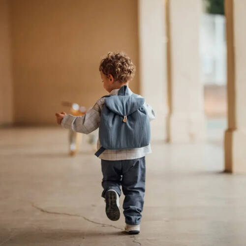 Sac à dos bébé personnalisé bleu tendre GENET