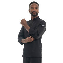 Veste de Cuisine Homme Savoie Noir Made in France - MANELLI