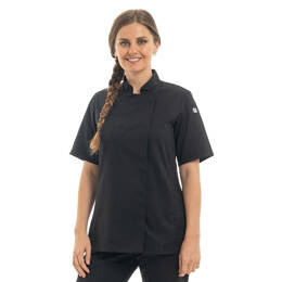 Veste de Cuisine Femme Normande Noir Made in France - MANELLI