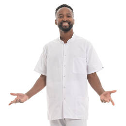 Blouse Médicale Homme Verdon Blanche Made in France - MANELLI