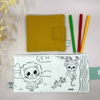 Livre de coloriage lavable - Animaux de la jungle