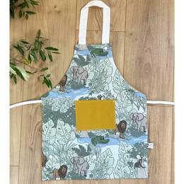 Tablier enfant – Jungle/moutarde