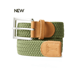 Ceinture tressée vert olive