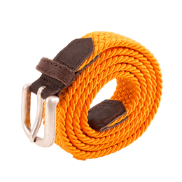 Ceinture tressée fine orange