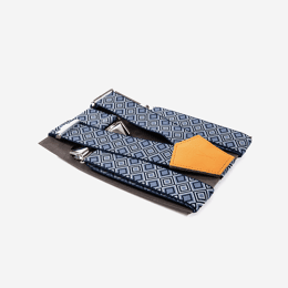 Bretelles larges bleu et orange Les Mulhousiennes