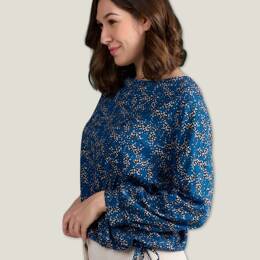 BLOUSE TORIDA LEO BLEU
