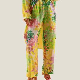 PANTALON PARGE FEUILLAGE JAUNE