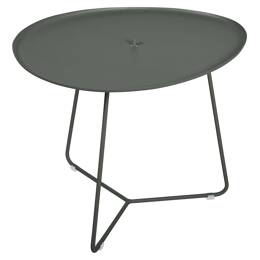 Table Basse Plateau Amovible Cocotte en Acier et Aluminium
