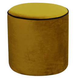 Pouf rond tissu velours Léo
