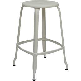 Fin de série - Tabouret de cuisine Nicolle® H60cm OUTDOOR- Blanc Pur Texturé