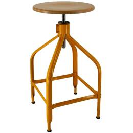 Tabouret "DESSINATEUR" ajustable Nicolle® H65/80cm Bois & Métal