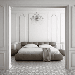 Rouleau 4m de sol PVC effet carreaux ciment pose libre alma grey Gerflor - 2500 cm x 400 cm x 0.29 cm