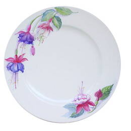 Assiette Plate fleur Fushia
