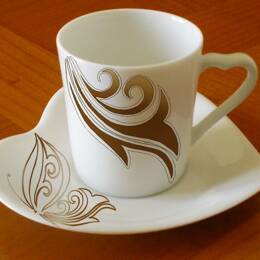 Paire de tasse à café coeur