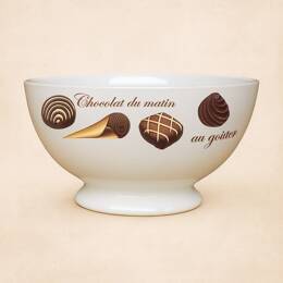 Bol en porcelaine chocolat
