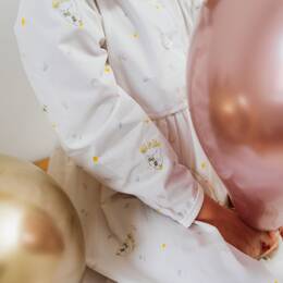 Chemise de nuit manche longue col claudine