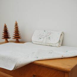 Matelas à langer de voyage en éponge et tissu imprimé