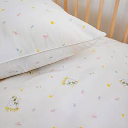Parure de lit bébé réversible en percale de coton