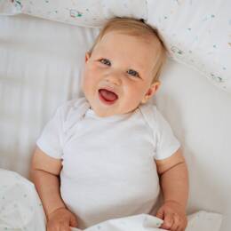 Housse de couette bébé réversible en percale de coton