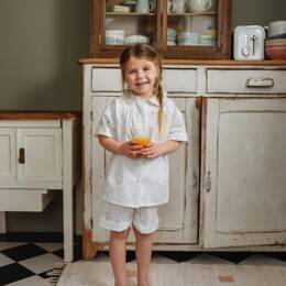 Pyjama court col claudine