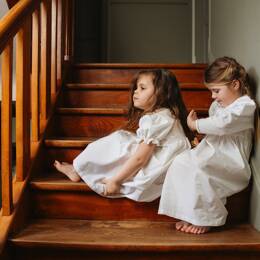 Chemise de nuit manche longue col claudine