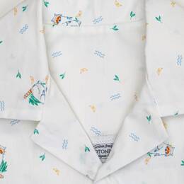 Pyjama long col chemise à revers