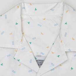 Pyjama long col chemise à revers