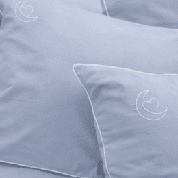 Taie d'oreiller en percale de coton Bleu Clair