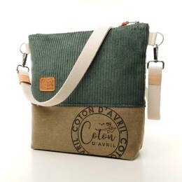 Sac à main Bandoulière BEATRIS velours Emeraude
