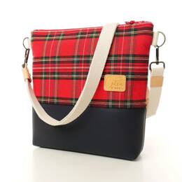 Sac à main Bandoulière VERDON Tartan rouge