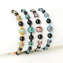 Bracelet Boucles d'oreilles Lilas