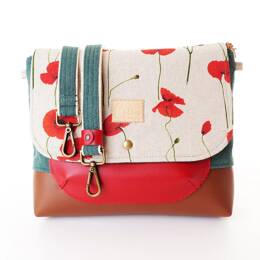 Sac besace DURANCE Coquelicot