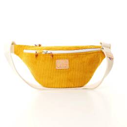 Sac Banane Mélisse Velours moutarde