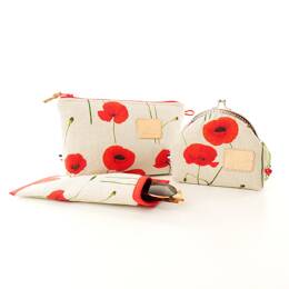 Pochette Trousse Etui à lunettes Coquelicot