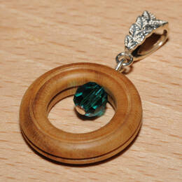 Pendentif bois de laurier amande