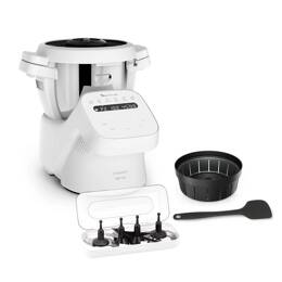 Companion, Robot cuiseur, 14 fonctions, Capacité XL 10 personnes, Blanc, Fabriqué en France,Robot cuiseur multifonction