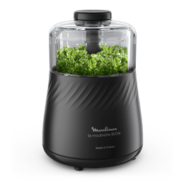 La Moulinette Intention, Hachoir, Fonction 4 en 1, Capacité 500 ml, Noire,Hachoir
