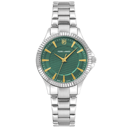 Montre Femme METROPOLITAIN Argenté Cadran Vert Bracelet Acier Argenté 16 MM