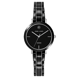 Montre Femme CHOUQUETTE Noir Cadran Noir Bracelet Acier céramique Noir 12 MM