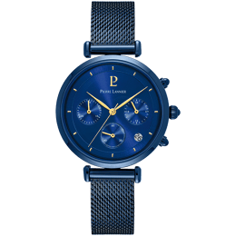 Montre Femme LUTECIA Cadran Bleu Bracelet Acier milanais Bleu