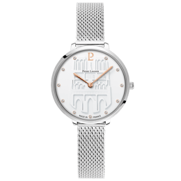 Montre Femme COEUR BATTANT Argenté Cadran Blanc Bracelet Acier milanais Argenté 12 MM