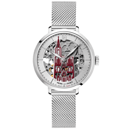 Montre Femme CATHEDRALE Argenté Cadran Argenté Bracelet Acier milanais Argenté 14 MM