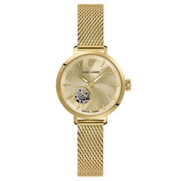 Montre Aut Femme SOLINE Doré Cadran Doré Bracelet Acier milanais Doré 12 MM