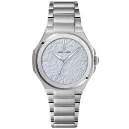 Quartz Homme GRAPHITE Argenté Cadran Bleu glacier Bracelet Acier Argenté 24M