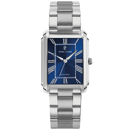 Montre Quartz Homme EMPIRE Argenté Cadran Bleu Bracelet Acier Argenté 20 MM