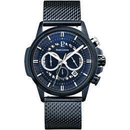 Montre Homme SENTINELLE Cadran Bleu Bracelet Acier milanais Bleu