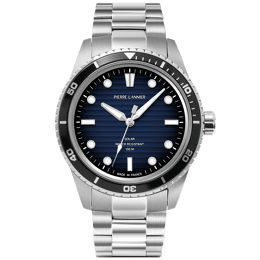 Montre Homme INTI Argenté Cadran Bleu Bracelet Acier Argenté 22 MM