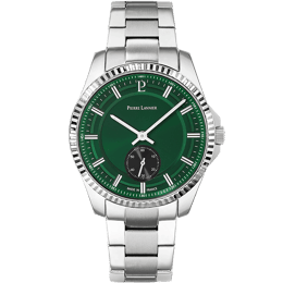 Montre Homme METROPOLITAIN Cadran Vert Bracelet Acier Argenté
