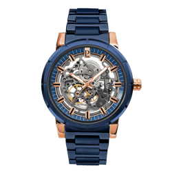 Montre Homme AUTOMATIC Cadran Bleu Bracelet Acier Bleu