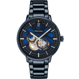 Automatique Homme TRIO Bleu Cadran Soleillé Bleu Bracelet Acier Bleu 20M